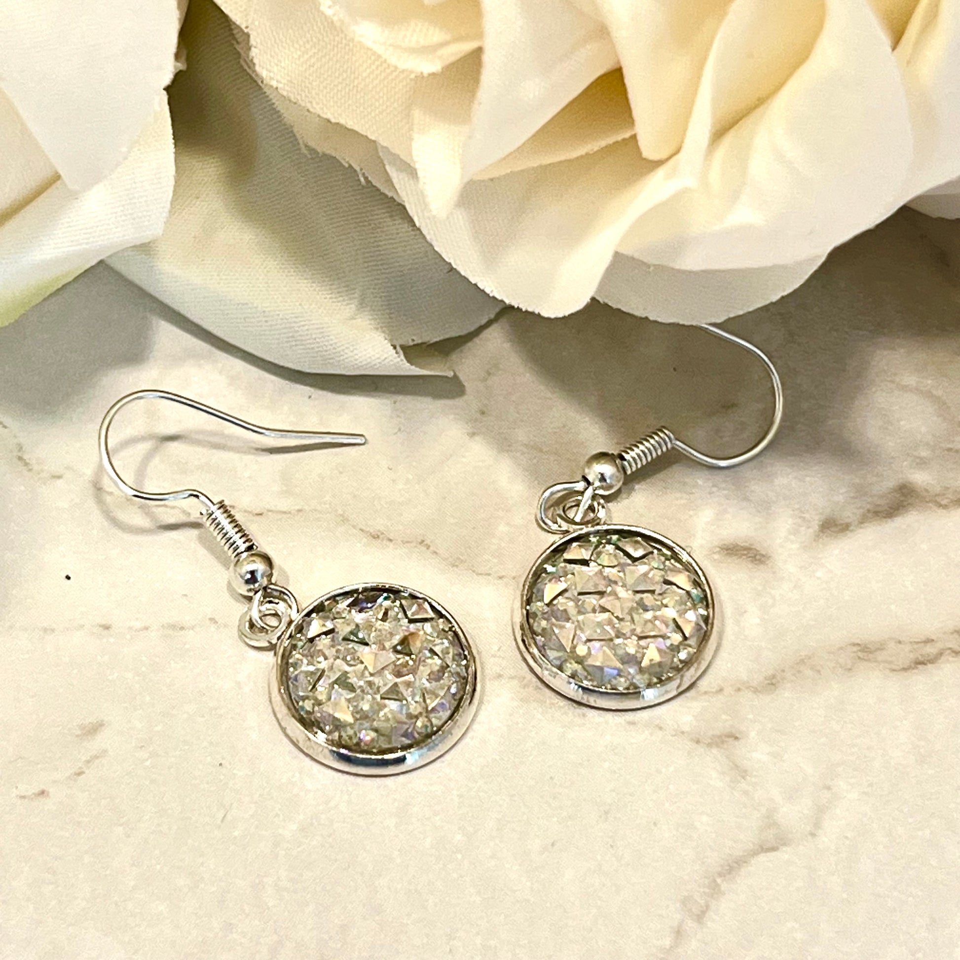 Crystal 15th Anniversary Drop Earrings Handmade-Earrings-Handmadeanniversary-Handmade Anniversary