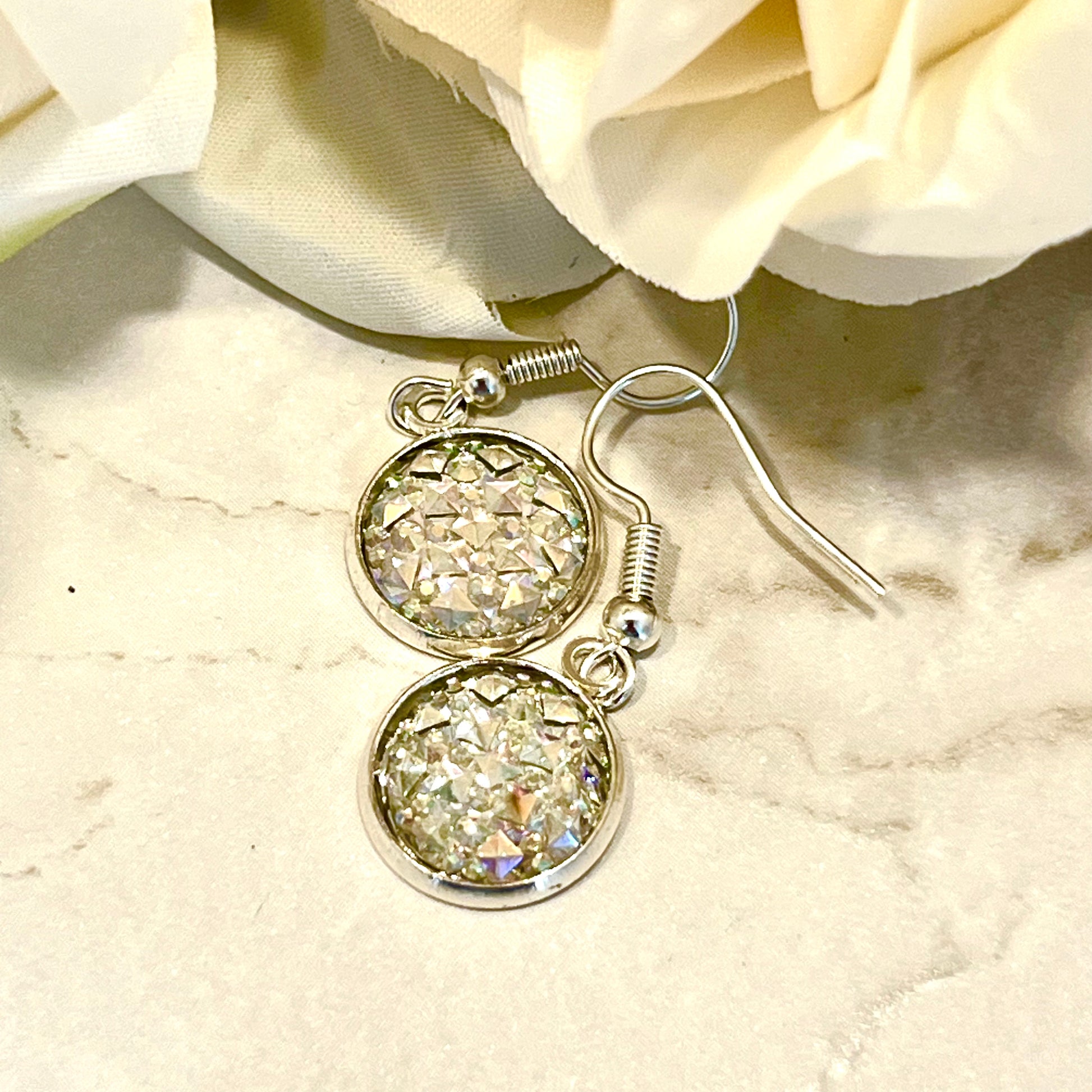 Crystal 15th Anniversary Drop Earrings Handmade-Earrings-Handmadeanniversary-Handmade Anniversary