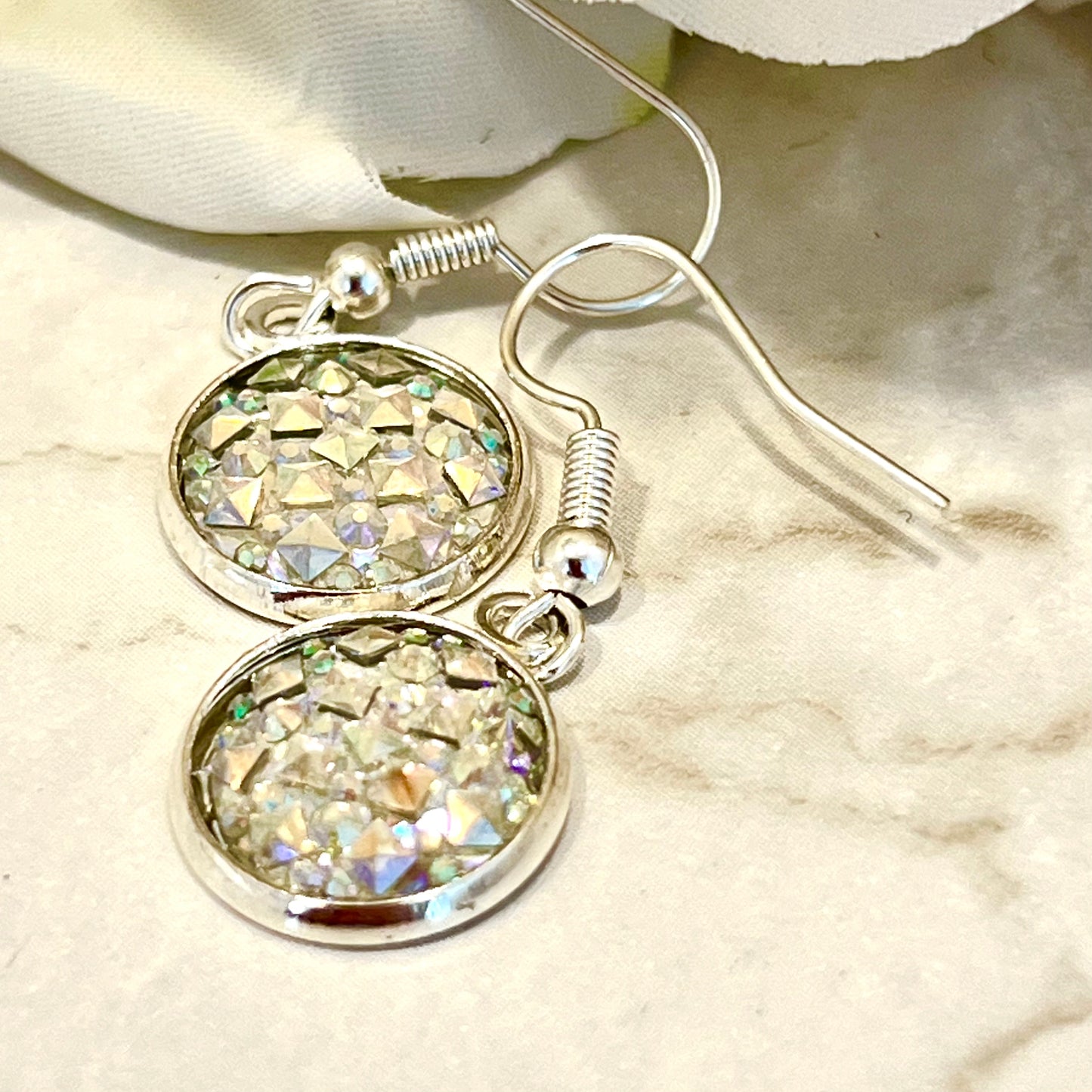Crystal 15th Anniversary Drop Earrings Handmade-Earrings-Handmadeanniversary-Handmade Anniversary