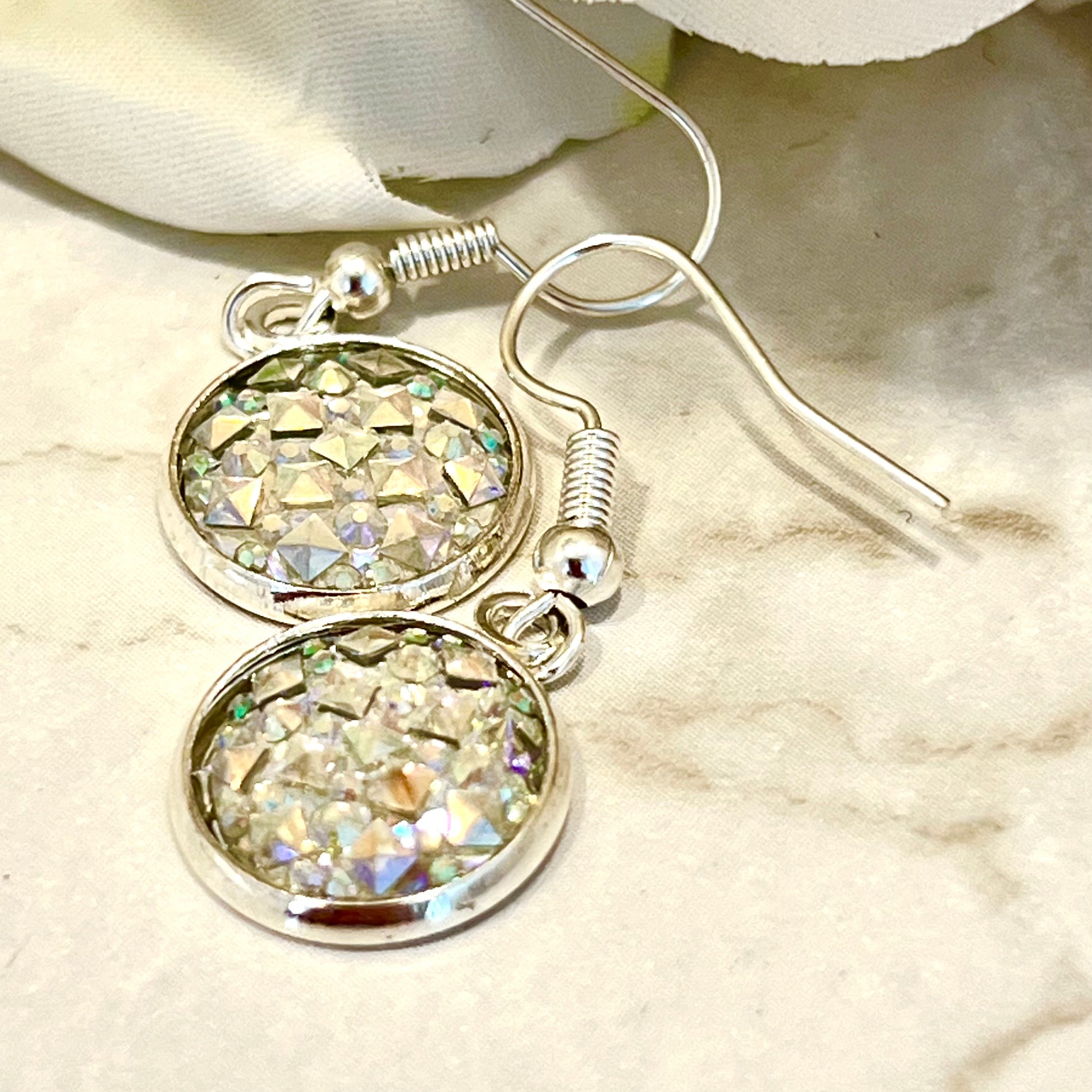 Crystal 15th Anniversary Drop Earrings Handmade-Earrings-Handmadeanniversary-Handmade Anniversary