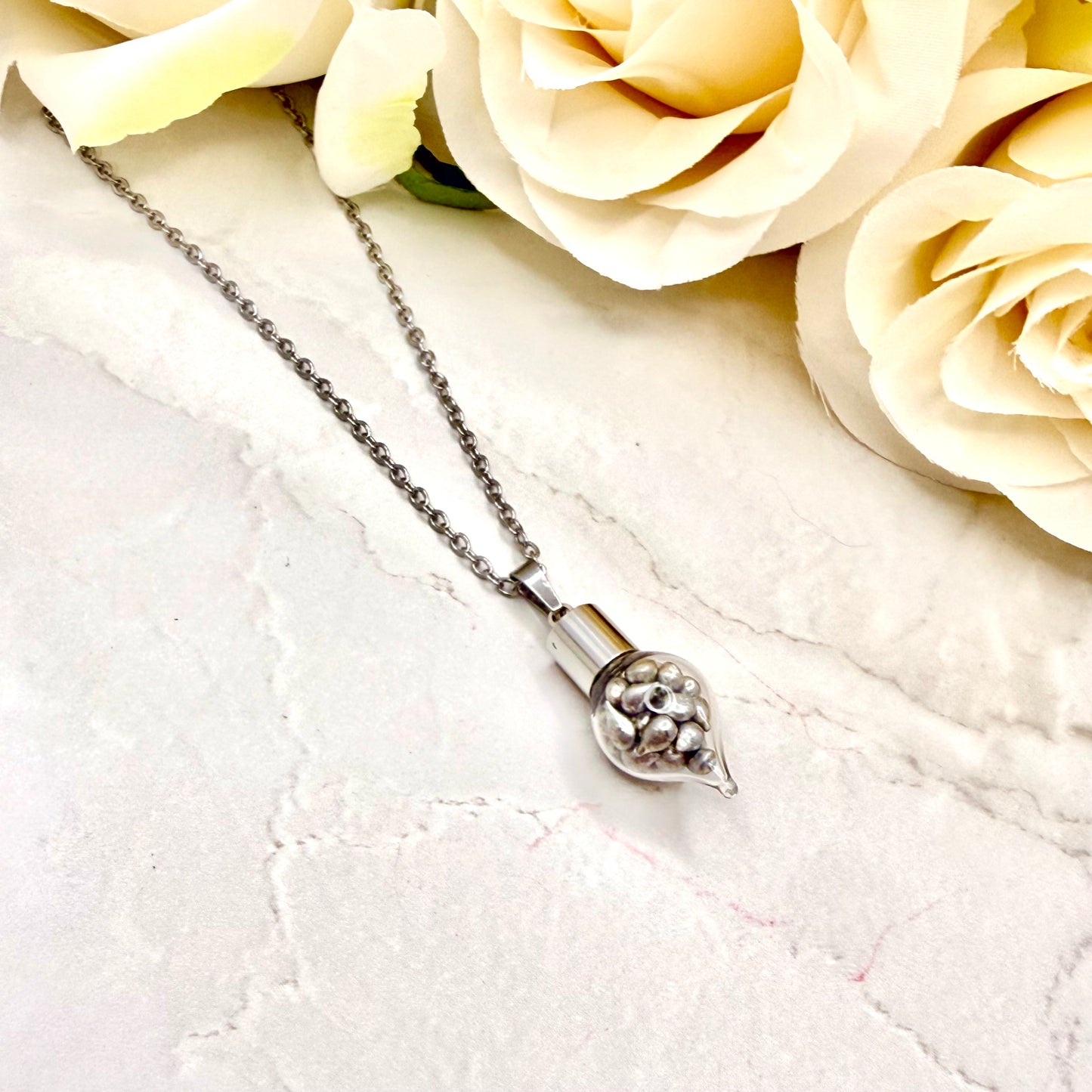 Sparkling Tin 10th Anniversary Pendant Handmade