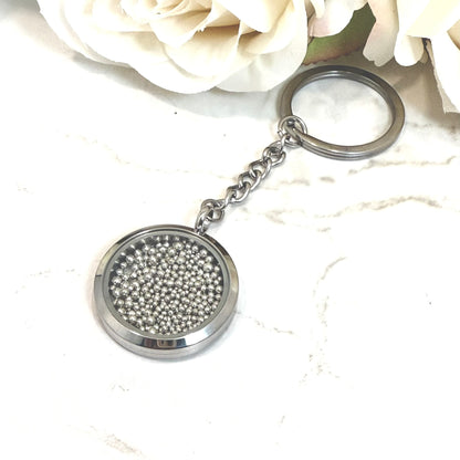 Double Sided Tin 10th Anniversary Keyring Handmade-Keyring-Handmadeanniversary-Key Ring Only-Handmade Anniversary