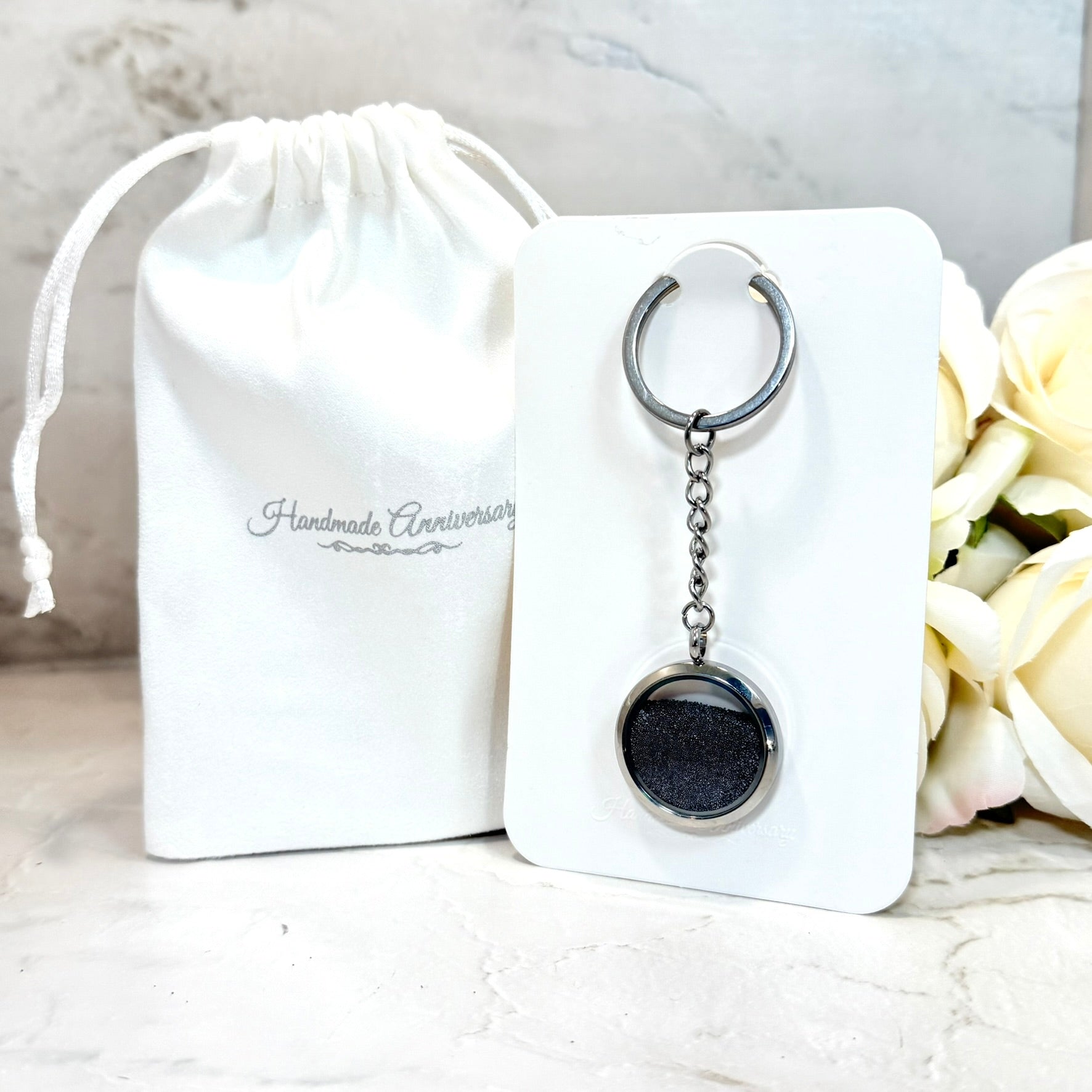 Double sided Iron 6th Anniversary Keyring Handmade-Keyring-Handmadeanniversary-Key ring only-Handmade Anniversary