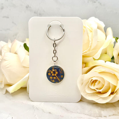 Silk 12th Anniversary Keyring Handmade