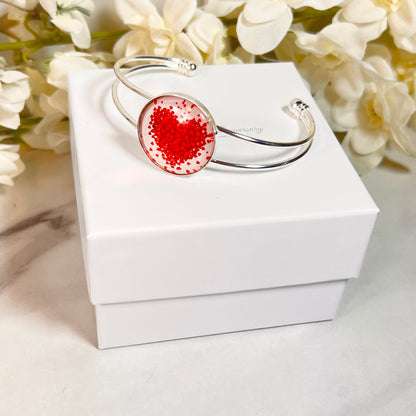 Heart Bangle Bracelet Handmade-Bangle-Handmadeanniversary-Handmade Anniversary
