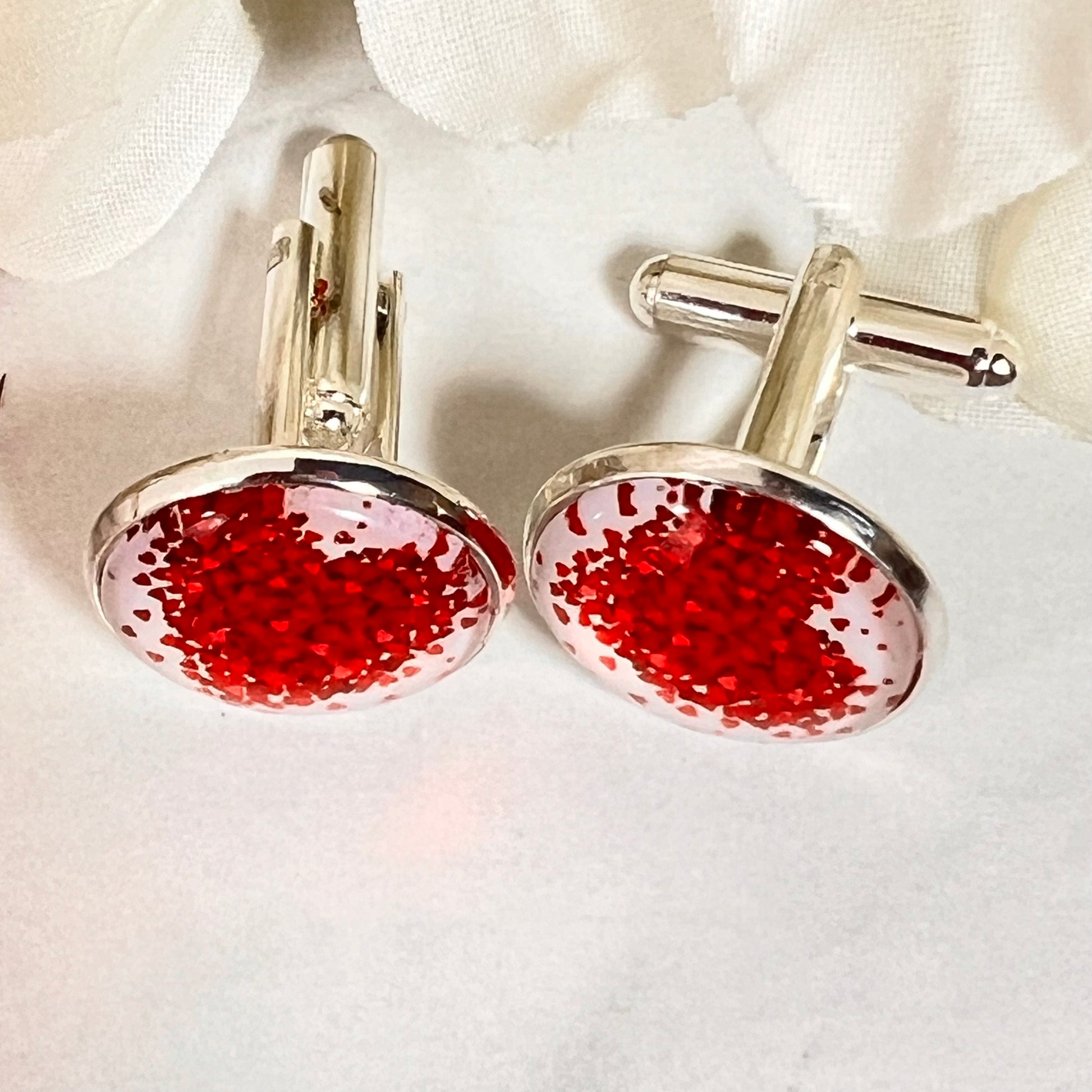 Heart Cufflinks Handmade-Cufflinks-Handmadeanniversary-Handmade Anniversary