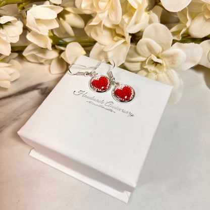 Heart Drop Earrings Handmade-Earrings-Handmadeanniversary-Handmade Anniversary