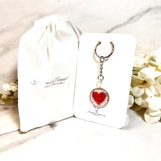 Heart Keyring Handmade-Keyring-Handmadeanniversary-Handmade Anniversary