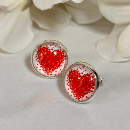Heart Pendant & Stud Earrings Jewellery Set Handmade-Pendant & Earrings-Handmadeanniversary-Handmade Anniversary