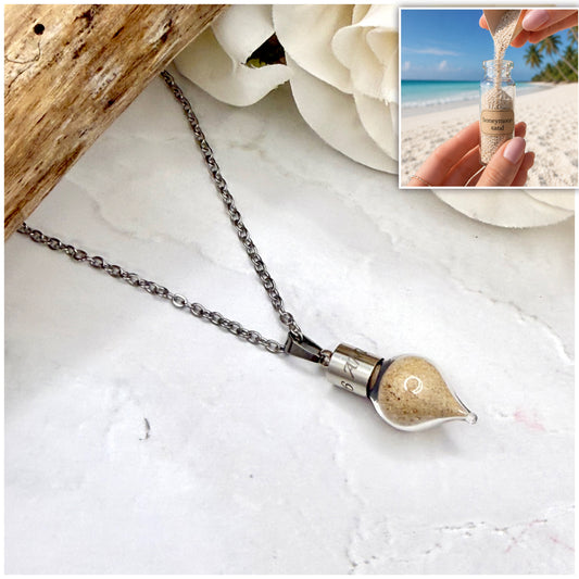 Luxury Personalised Honeymoon Sand Pendant