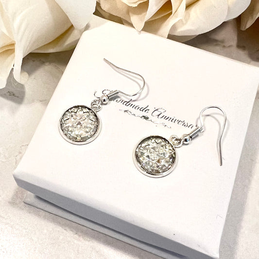 Crystal 15th Anniversary Drop Earrings Handmade