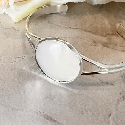 Pearl 30th Anniversary Bangle Bracelet Handmade