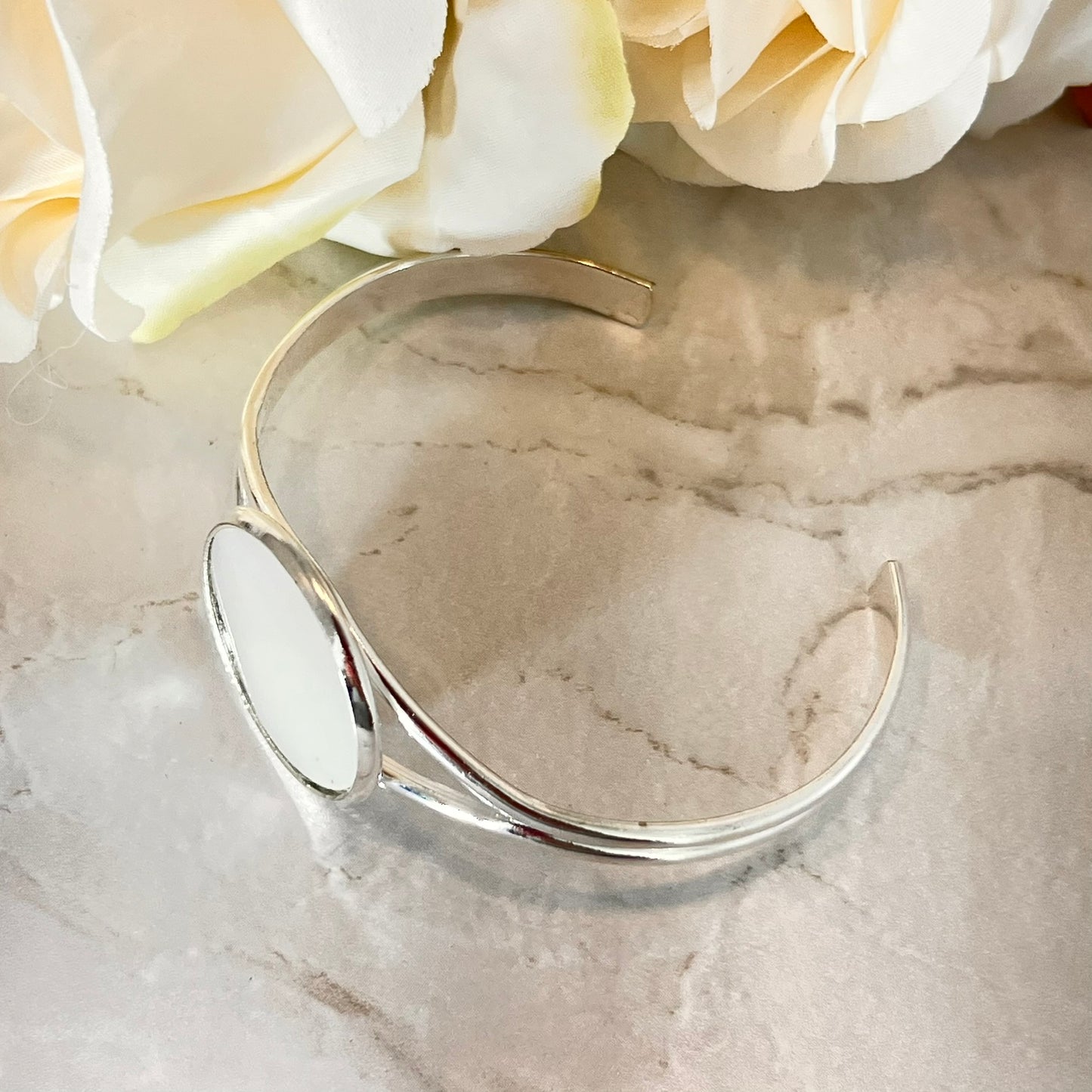 Pearl 30th Anniversary Bangle Bracelet Handmade