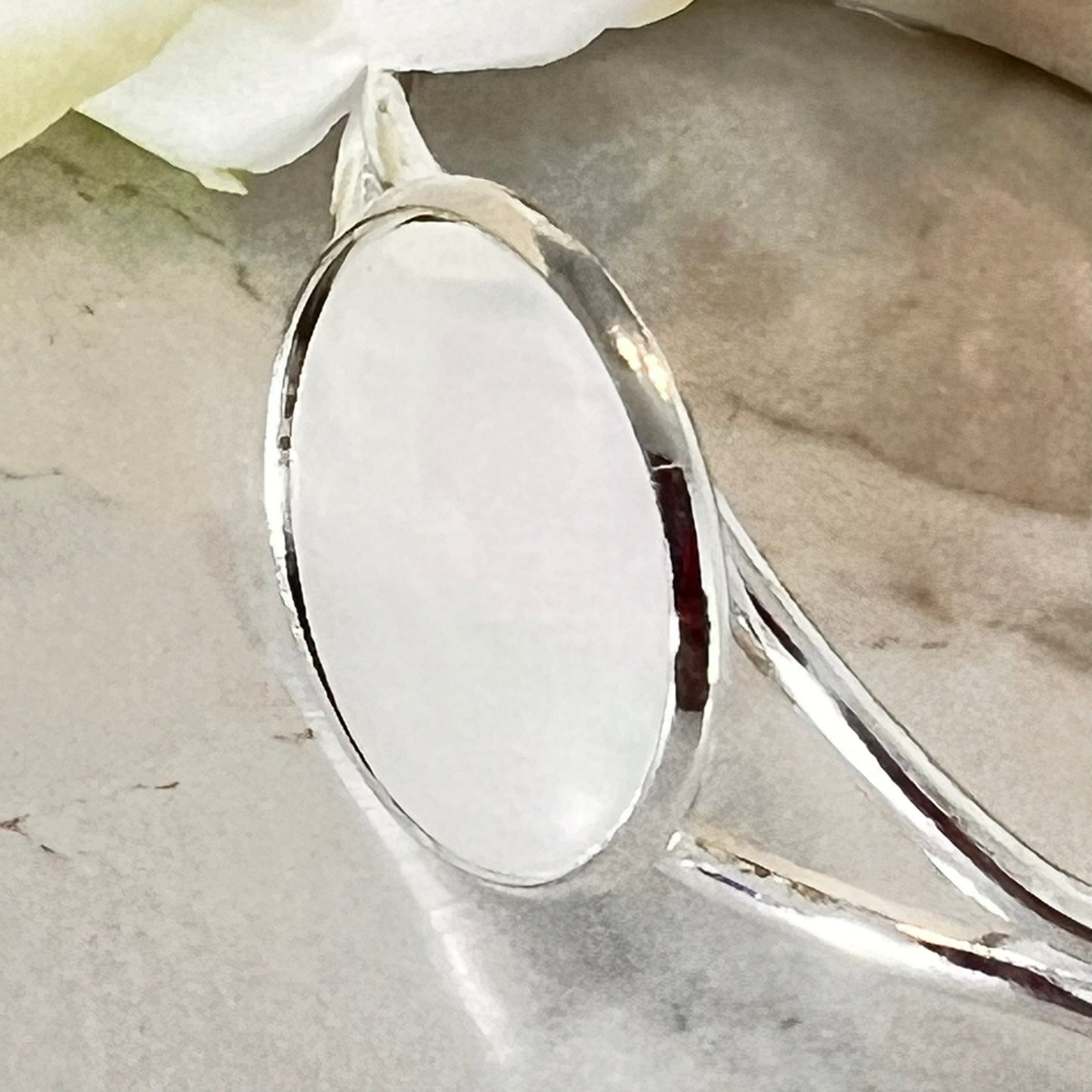 Pearl 30th Anniversary Bangle Bracelet Handmade