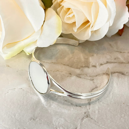Pearl 30th Anniversary Bangle Bracelet Handmade