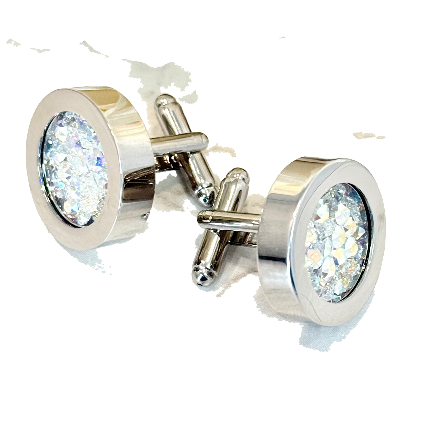 Personalised Best Man Crystal Cufflinks – Primero Crystal  - Choice of Colour