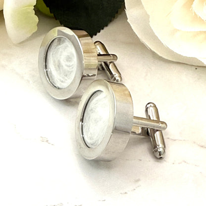 Statement Cotton 2nd Wedding Anniversary Cufflinks Handmade