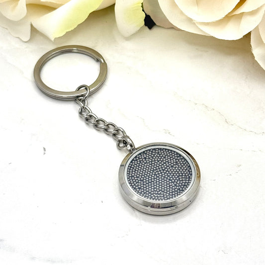 Statement Stainless Steel 11th Anniversary Keyring Handmade