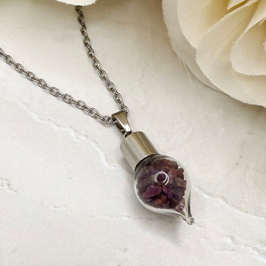 40th Anniversary Pendant – Natural Raw Ruby Shards | Elegant Ruby Gift for Her-Pendant & Earrings-Handmadeanniversary-Handmade Anniversary