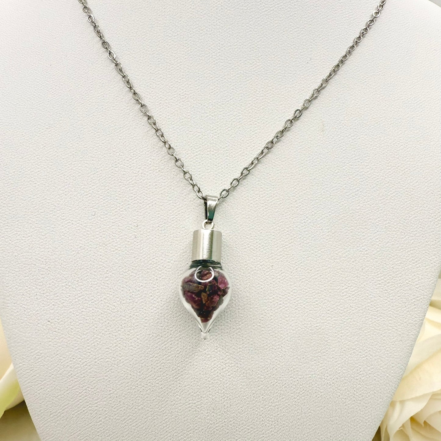 40th Anniversary Pendant – Natural Raw Ruby Shards | Elegant Ruby Gift for Her-Pendant & Earrings-Handmadeanniversary-Handmade Anniversary