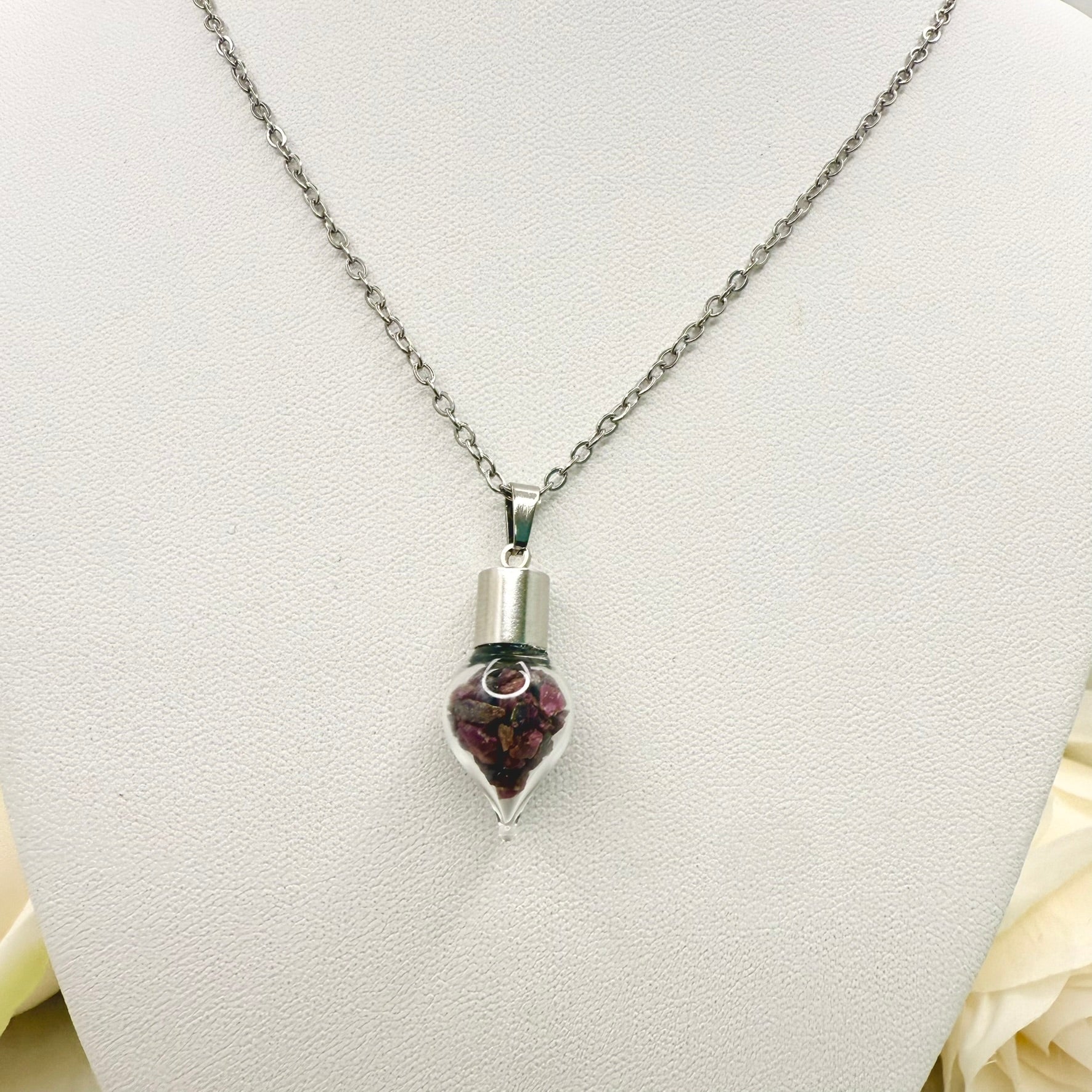 40th Anniversary Pendant – Natural Raw Ruby Shards | Elegant Ruby Gift for Her-Pendant & Earrings-Handmadeanniversary-Handmade Anniversary