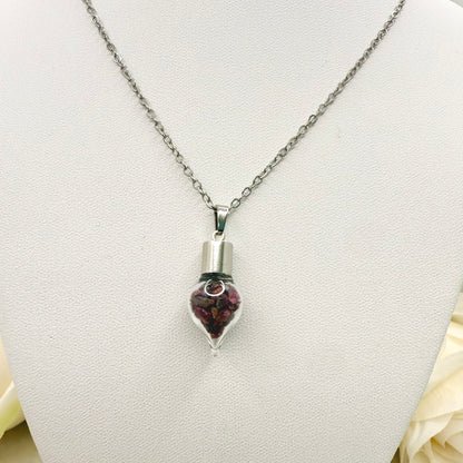 40th Anniversary Pendant – Natural Raw Ruby Shards | Elegant Ruby Gift for Her-Pendant & Earrings-Handmadeanniversary-Handmade Anniversary