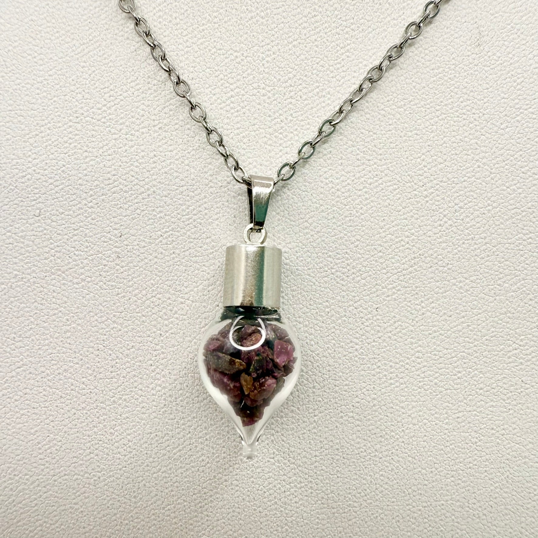 40th Anniversary Pendant – Natural Raw Ruby Shards | Elegant Ruby Gift for Her-Pendant & Earrings-Handmadeanniversary-Handmade Anniversary