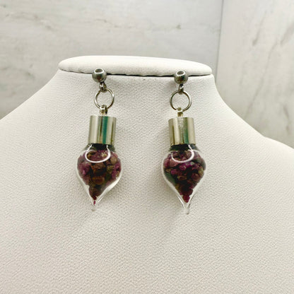 Luxury 40th Anniversary Jewellery Set – Pendant & Earrings with Natural Raw Ruby Chips | Elegant Ruby Gift for Her-Pendant & Earrings-Handmadeanniversary-Handmade Anniversary