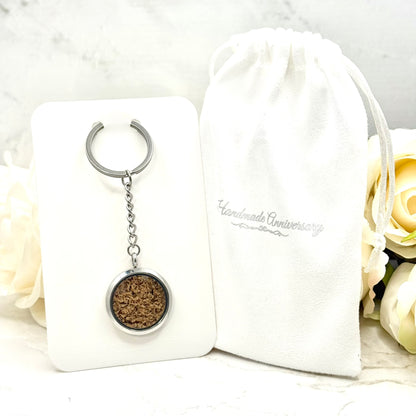 Statement Wood Anniversary Keyring