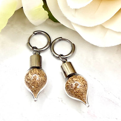 Wood Anniversary Pendant & Earring Set | Choice of Stud or Huggie Earrings