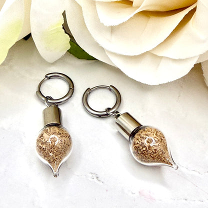 Wood Anniversary Pendant & Earring Set | Choice of Stud or Huggie Earrings