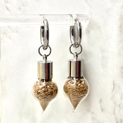 Wood Anniversary Pendant & Earring Set | Choice of Stud or Huggie Earrings