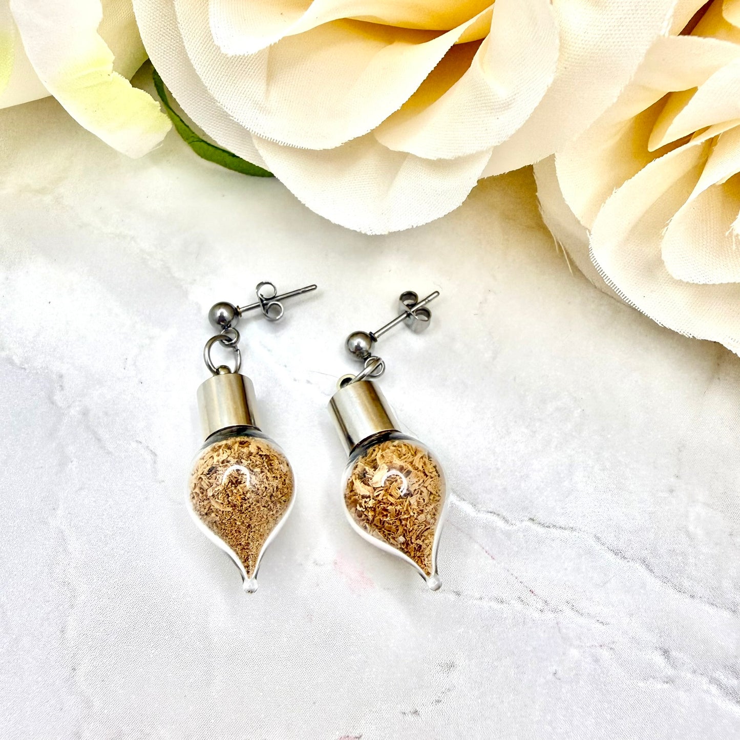 Wood Anniversary Pendant & Earring Set | Choice of Stud or Huggie Earrings