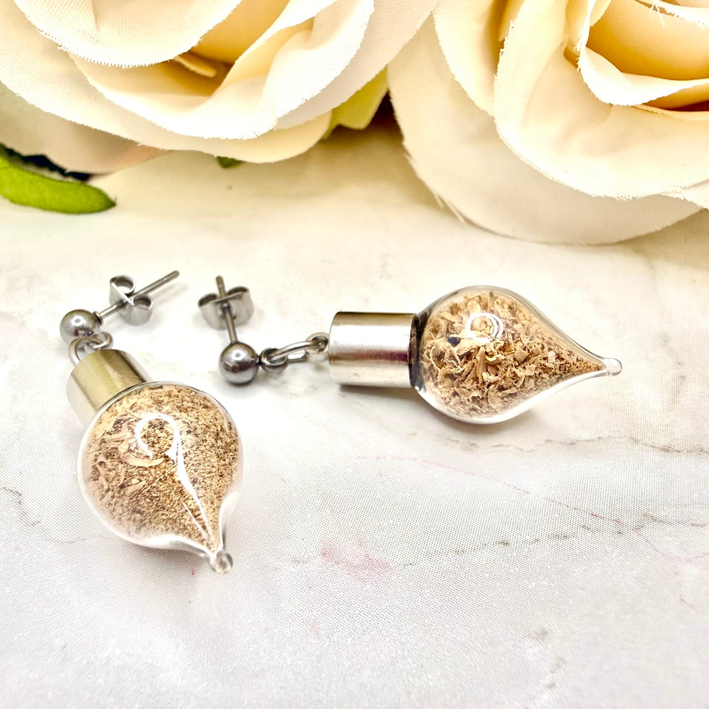 Wood Anniversary Pendant & Earring Set | Choice of Stud or Huggie Earrings