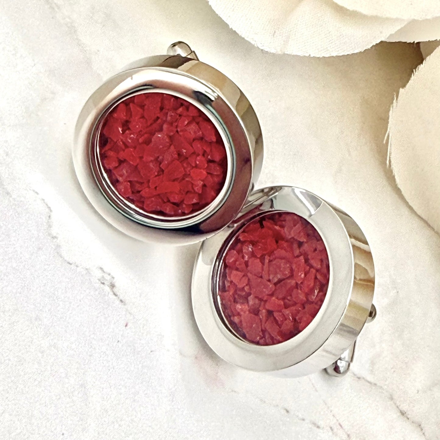 Statement Coral Anniversary Cufflinks - Luxury Gift for Him