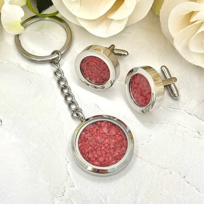 Coral Anniversary Statement Keyring