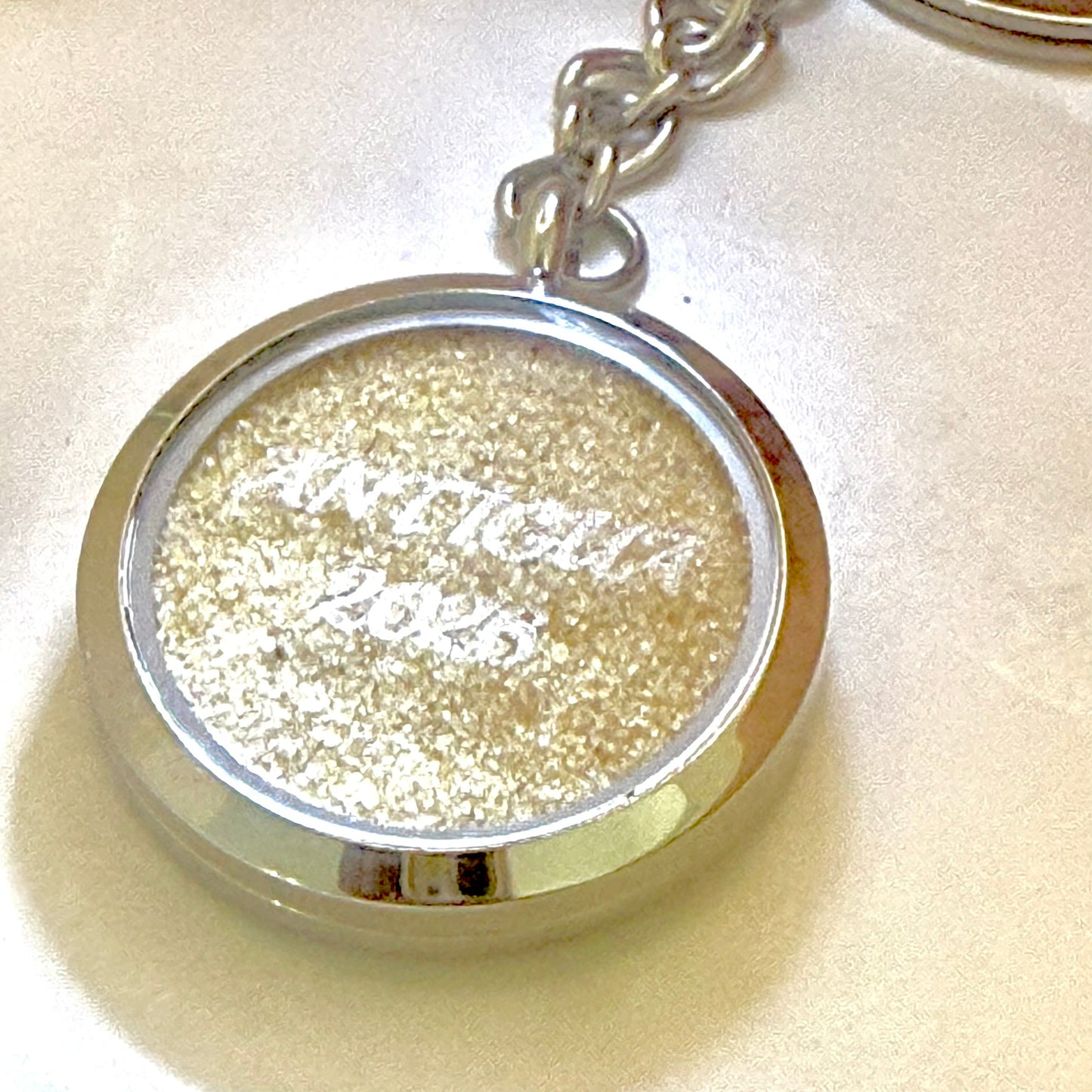 Luxury Personalised Honeymoon Sand Keyring
