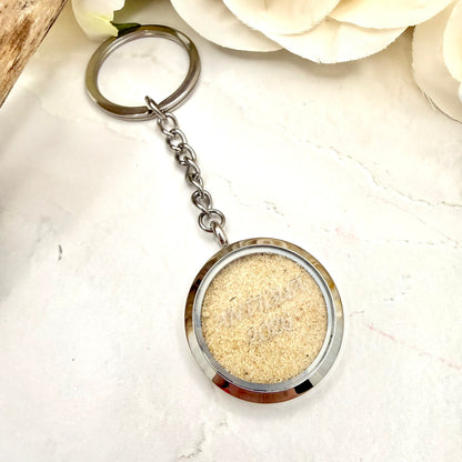 Luxury Personalised Honeymoon Sand Keyring