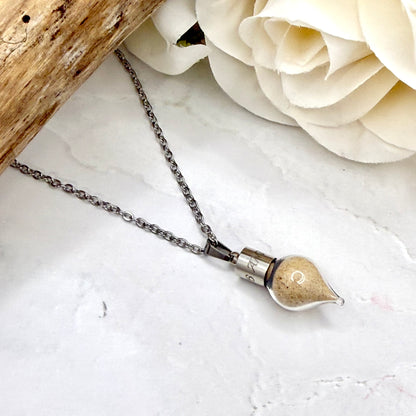 Luxury Personalised Honeymoon Sand Pendant & Earrings Set