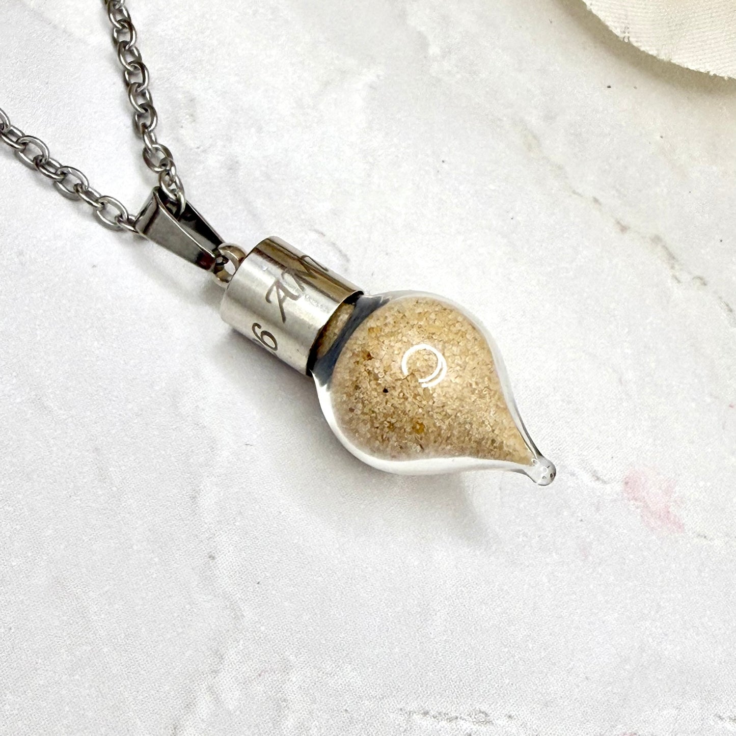 Luxury Personalised Honeymoon Sand Pendant & Earrings Set