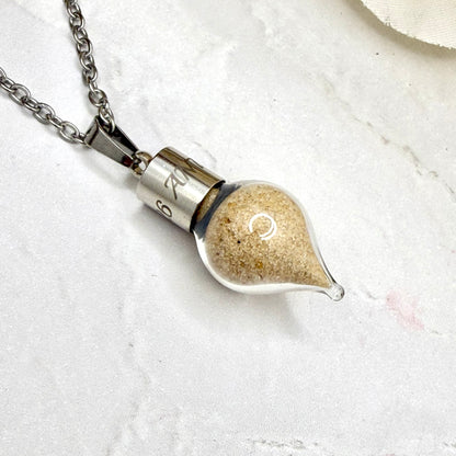 Luxury Personalised Honeymoon Sand Pendant & Earrings Set