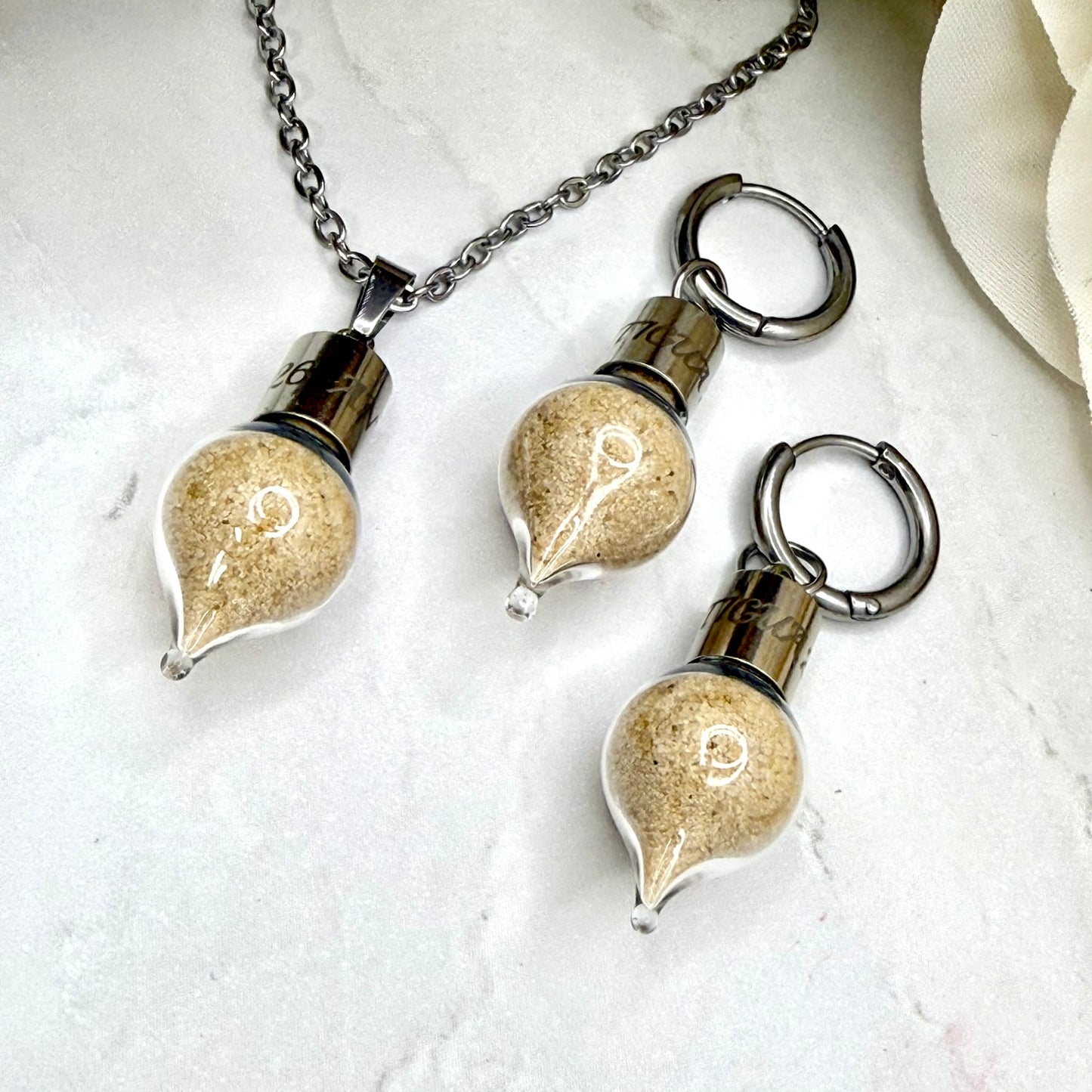 Luxury Personalised Honeymoon Sand Pendant