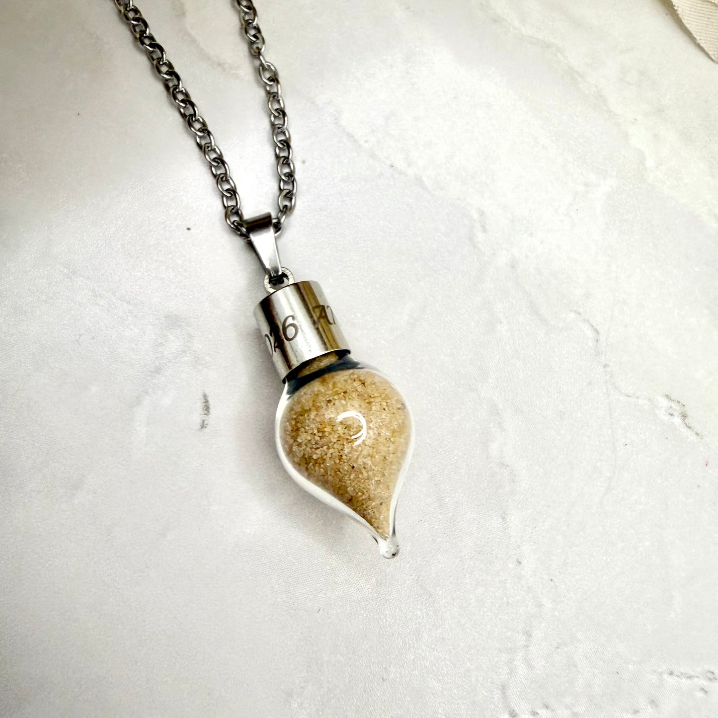Luxury Personalised Honeymoon Sand Pendant & Earrings Set
