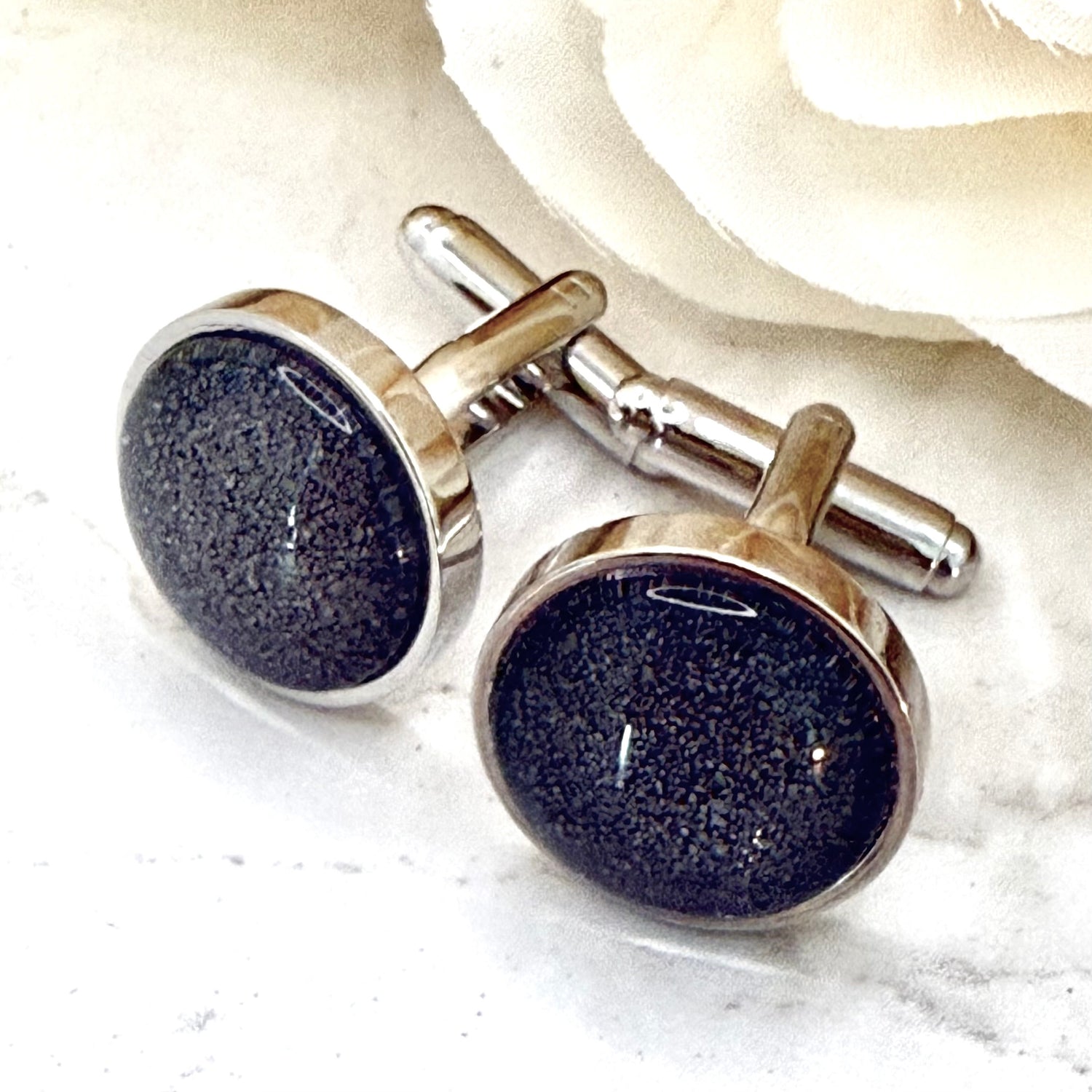 Iron 6th Anniversary Cufflinks Handmade-Cufflinks-Handmadeanniversary-Handmade Anniversary