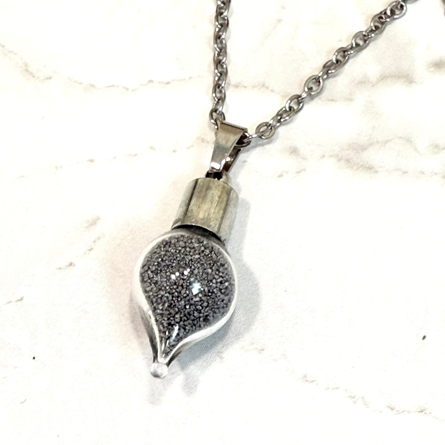 Iron 6th Anniversary Drop Pendant & Necklace Jewellery Set Handmade-Pendant & Earrings-Handmadeanniversary-Handmade Anniversary