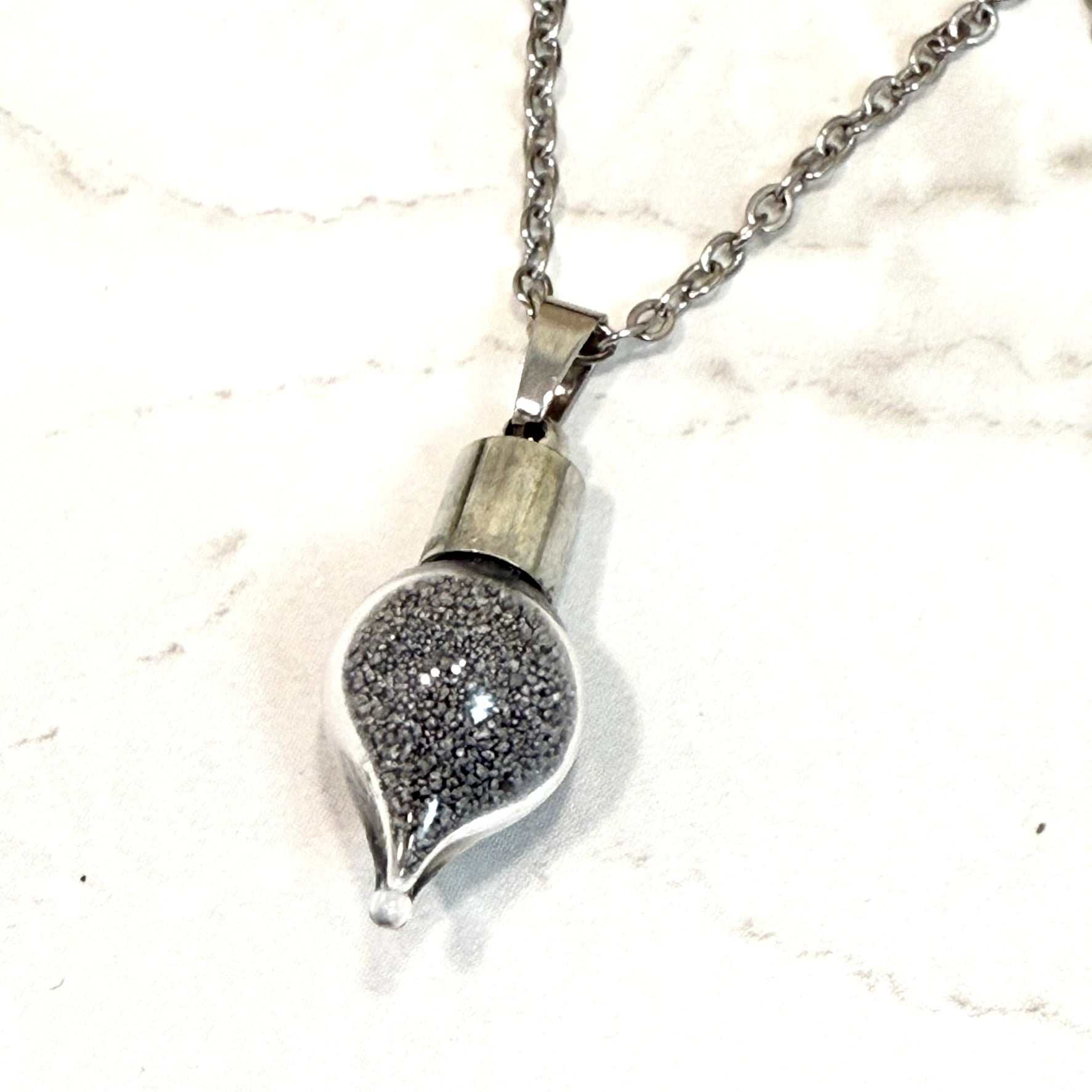 Iron 6th Anniversary Drop Pendant & Necklace Jewellery Set Handmade-Pendant & Earrings-Handmadeanniversary-Handmade Anniversary