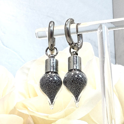 Iron 6th Anniversary Huggie Earrings Handmade-Pendant & Earrings-Handmadeanniversary-Handmade Anniversary