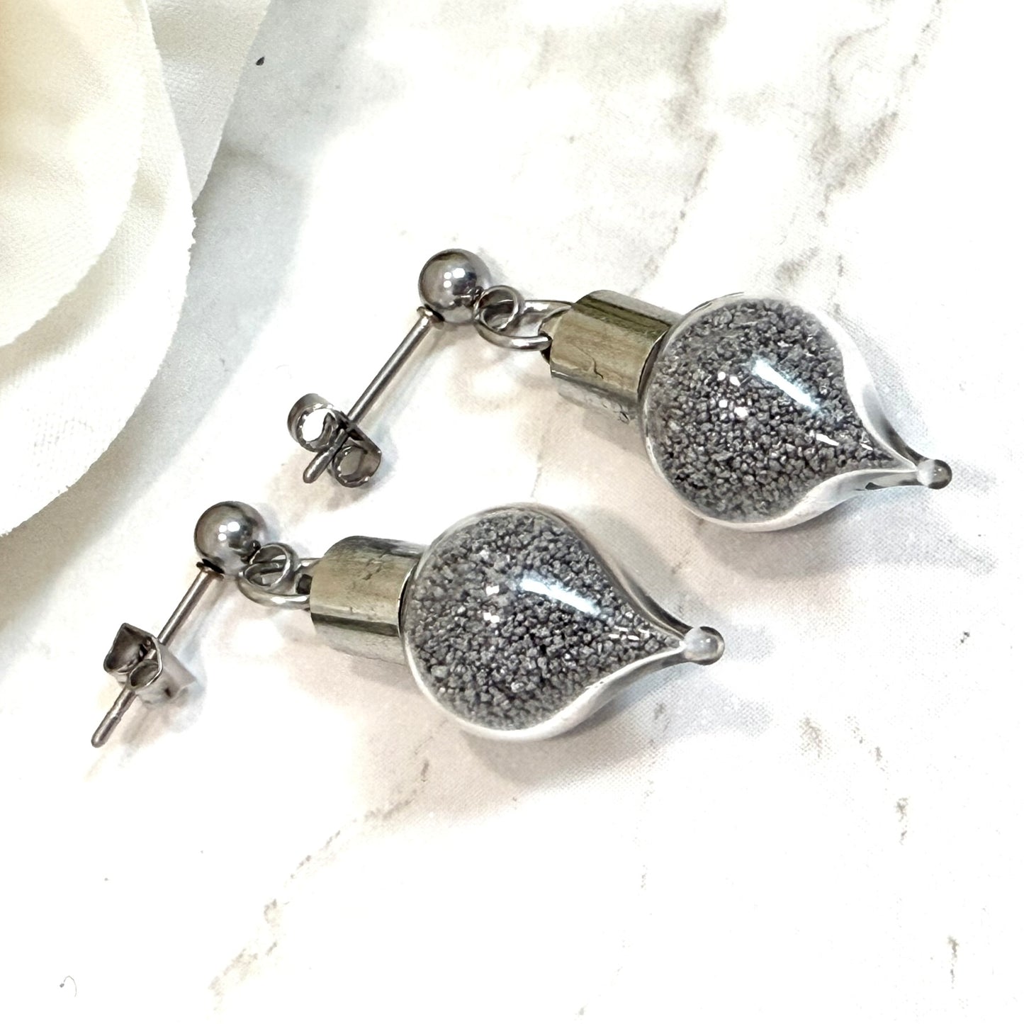 Iron 6th Anniversary Stud Earrings Handmade-Pendant & Earrings-Handmadeanniversary-Handmade Anniversary