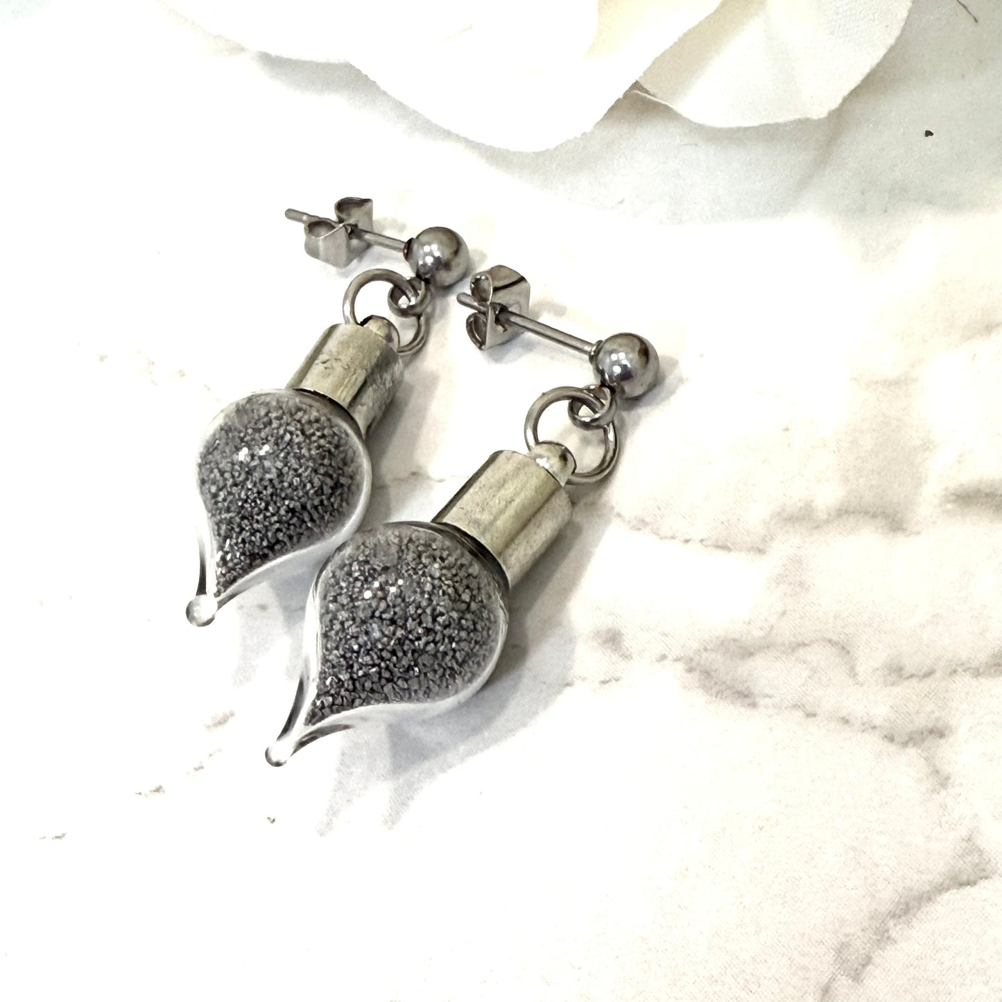 Iron 6th Anniversary Stud Earrings Handmade-Pendant & Earrings-Handmadeanniversary-Handmade Anniversary