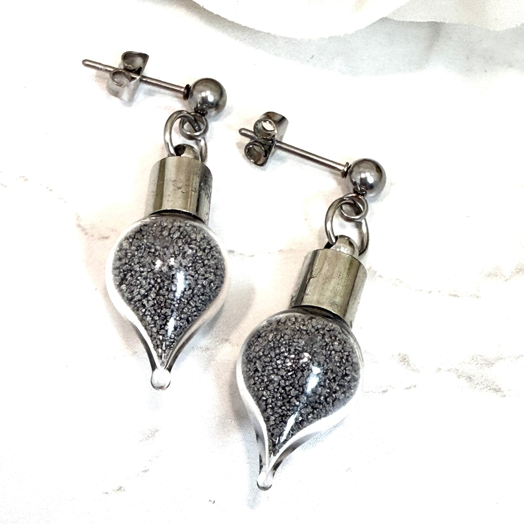 Iron 6th Anniversary Stud Earrings Handmade-Pendant & Earrings-Handmadeanniversary-Earrings Only-Handmade Anniversary